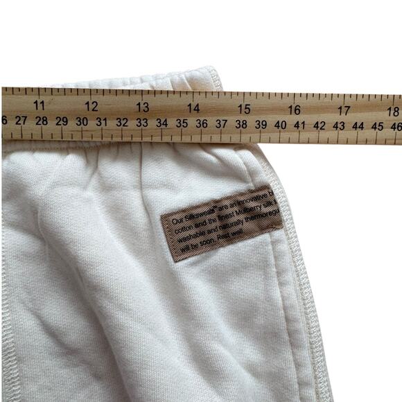 LUNYA Silksweats Reversible Silk Blend Jogger Cream Women's Size M Loungewear - Picture 9 of 10